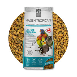 Гранули Тропикан за Папагали - ежедневна формула, 2 мм гранула, 1,8 кг. - Hagen Tropican Lifetime Formula for Parrots